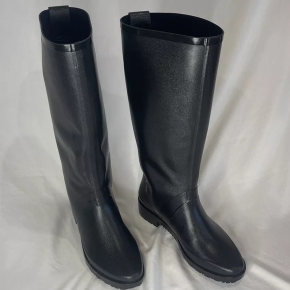 Stuart Weitzman Womens Griffin Rainboots Square Stud Adjustable Strap Sz 8 - Picture 2 of 8